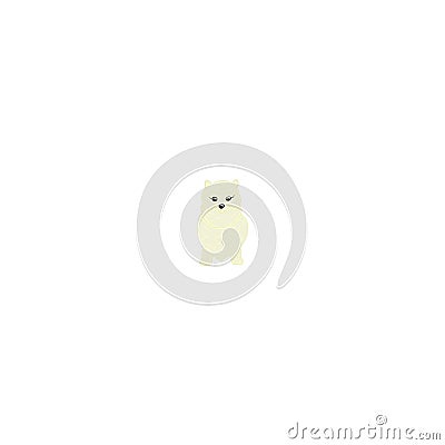Pomeranian cartoon dog icon Vector Illustration