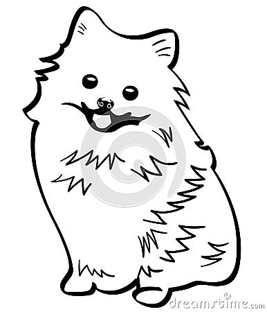 Pomeranian dog vector eps Hand drawn, Vector, Eps, Logo, Icon, silhouette Illustration by crafteroks for different uses. Vector Illustration