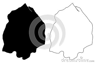 Pomeroon-Supenaam Region Administrative Regions of Guyana, Co-operative Republic of Guyana map vector illustration, scribble Vector Illustration