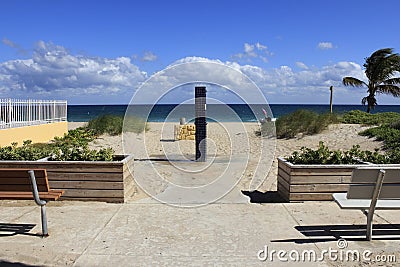 Pompano Beach, Florida Seaside Editorial Stock Photo