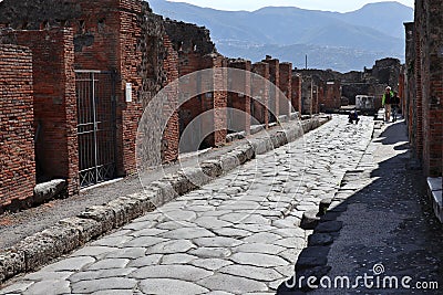Pompei - Casa del Forno lungo Via Consolare Editorial Stock Photo