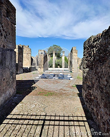 Pompei - Casa di Pansa da Via delle Terme Editorial Stock Photo