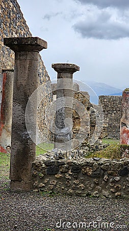 Pompeii Archaeological Park, Italy Editorial Stock Photo