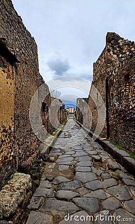 Pompeii Archaeological Park, Italy Editorial Stock Photo