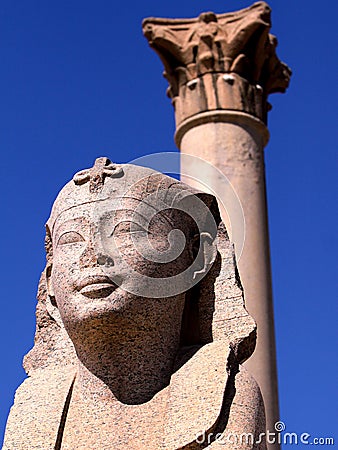 Pompey Pillar Stock Photo