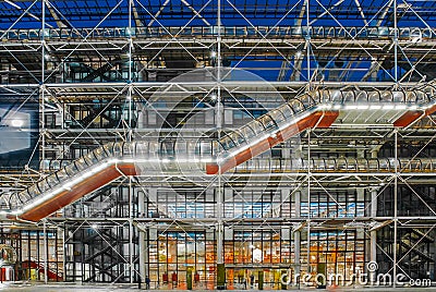 The pompidou center museum beaubourg paris cityscape France Editorial Stock Photo