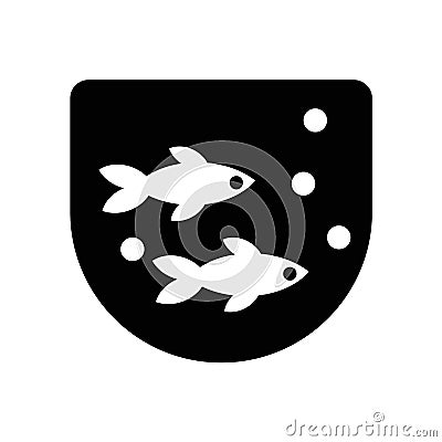 Pond icon vector isolated on white background, Pond sign , dark pictogram Vector Illustration