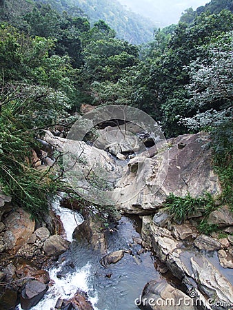 Pond after the Rawana Ella falls Stock Photo