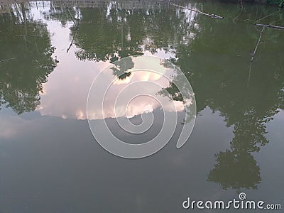 A Pond of water like a miror so beautiful picture Stock Photo