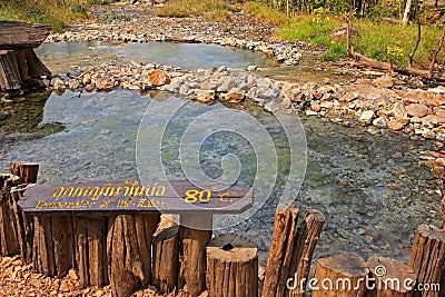 Pong Nam Lon Tha Pai Hot Springs Stock Photo