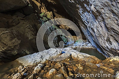 Ponicova cave, Romania Stock Photo