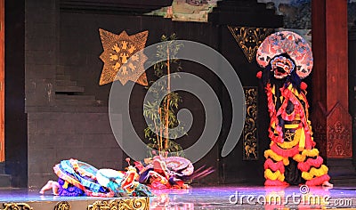 Ponorogo Barongan Kucingan Traditional Dance Editorial Stock Photo