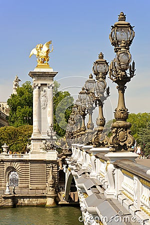 Pont Alexandre III, Paris - France Stock Photo