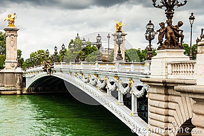 Pont Alexandre lll -Paris - France Stock Photo