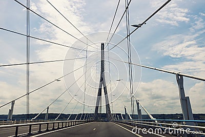 Pont de Normandie in Le Havre Stock Photo