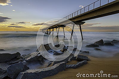 Pont Del Petroli De Badalona Stock Photo