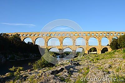 Pont du Gard Editorial Stock Photo
