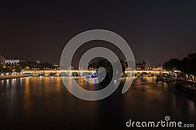 Pont Neuf by night Stock Photo