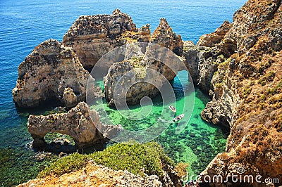 Ponta da Piedade in Algrave, Portugal Stock Photo