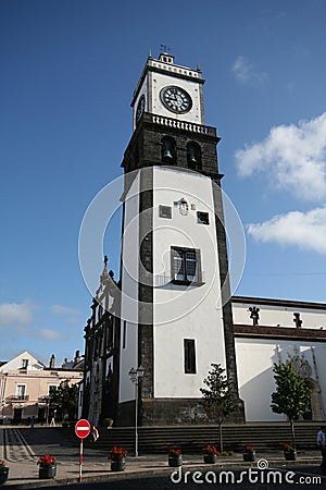 Ponta Delgada Main Square Stock Photo