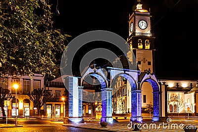 Ponta Delgada, S.Miguel, Azores Editorial Stock Photo