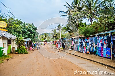 Ponta Do Ouro pristine beach and town in Mozambique coastline near border of South Africa Editorial Stock Photo