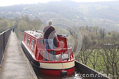 Pontcysyllte aqueduct Trevor Llangollen North Wales Editorial Stock Photo