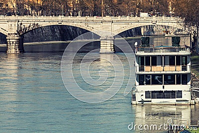 Ponte (Bridge) Giuseppe Mazzini, Roma. Italy Stock Photo