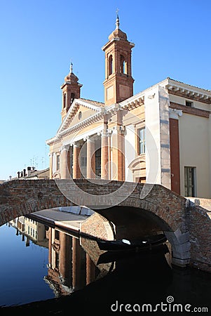 Ponte degli Sbirri in Comacchio, Italy Stock Photo