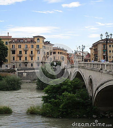 Ponte della Vittoria Editorial Stock Photo