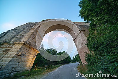 Ponte di Augusto, Roman bridge at Narni, Umbria, Italy Stock Photo