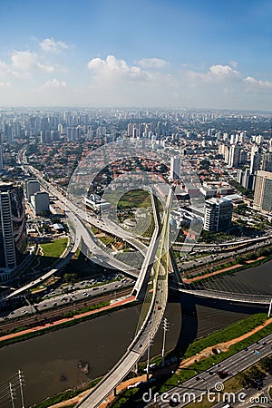 Ponte Estaiada - SÃ£o Paulo - Brazil Stock Photo