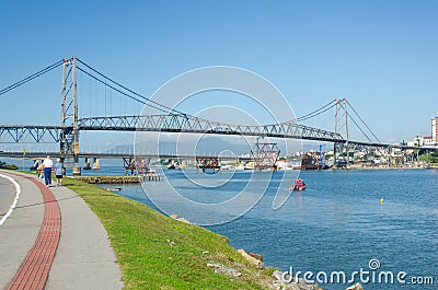 Ponte Hercilio Luz Editorial Stock Photo