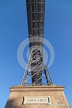 Ponte Luis I from Below Editorial Stock Photo