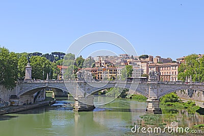 Ponte Vittorio Emanuele II Editorial Stock Photo