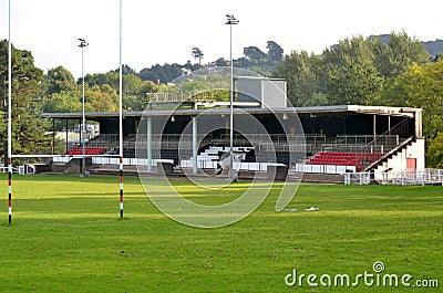 Pontypool rugby pitch Stock Photo