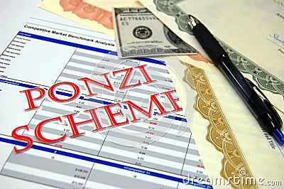 Ponzi Scheme Stock Photo