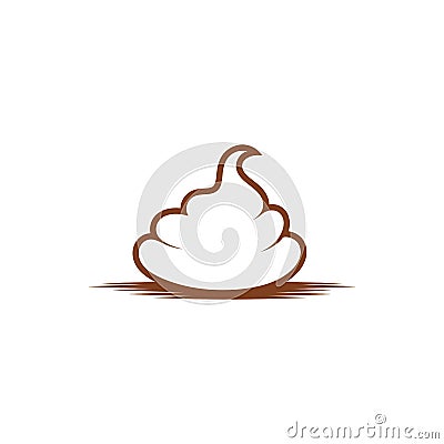 Poo icon illustration design Cartoon Illustration