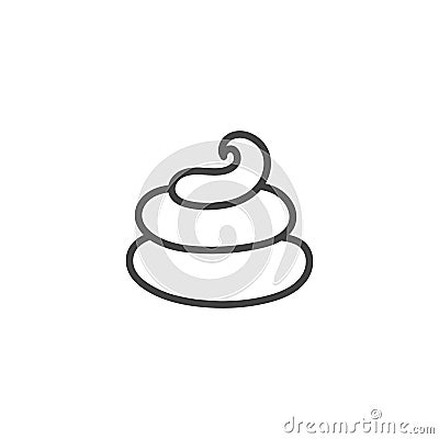 Poo icon illustration design Cartoon Illustration