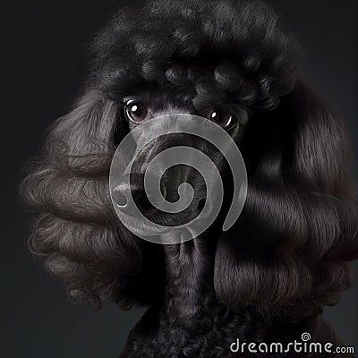 Poodle. Portrait of a poodle dog. ai generated. Dog portrait Stock Photo