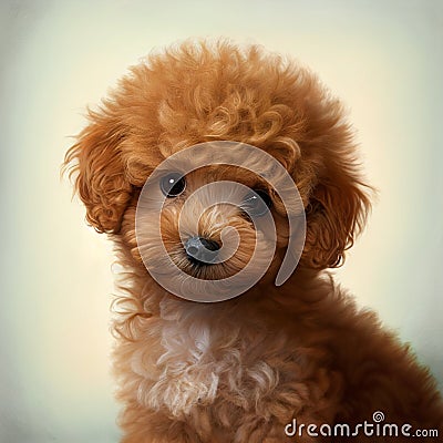 Poodle puppy. Portrait of a poodle dog. ai generated. Dog portrait Stock Photo
