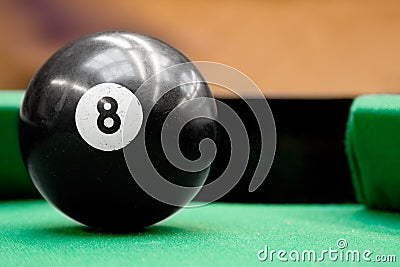 Pool Ball Number Eight Stock Photo