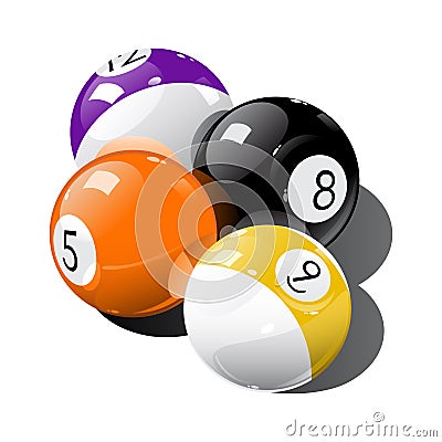 Pool balls Vector Illustration