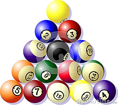Pool Balls Vector Illustration