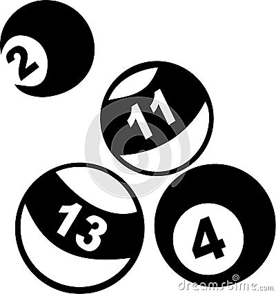 Pool Balls Vector Illustration