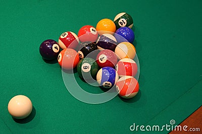 Pool billiard balls Stock Photo