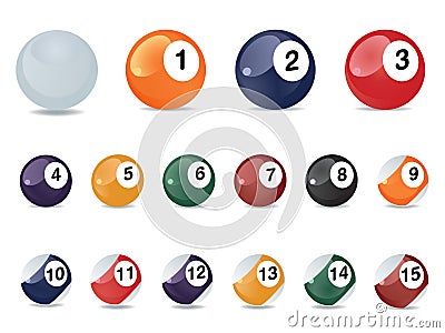 Pool game balls Vector Illustration