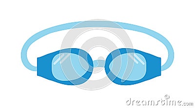 Pool goggles swimming equipment isolated vector illustration. Vector Illustration