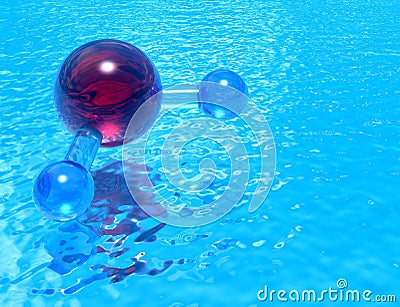 Pool of H2O - red Stock Photo