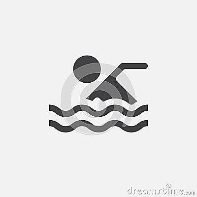 Pool icon, vector logo illustration, pictogram isolated on white. Vector Illustration